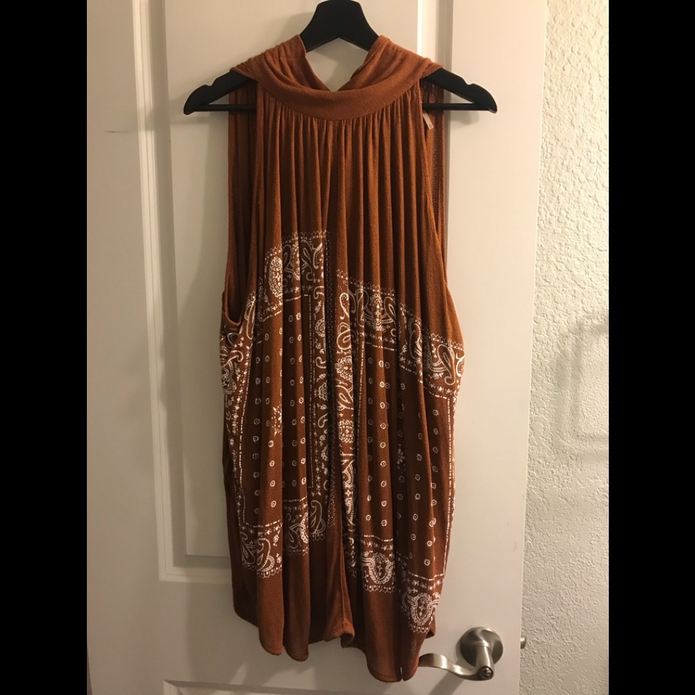 nwot Free People Paisley Bandana Top/Dress